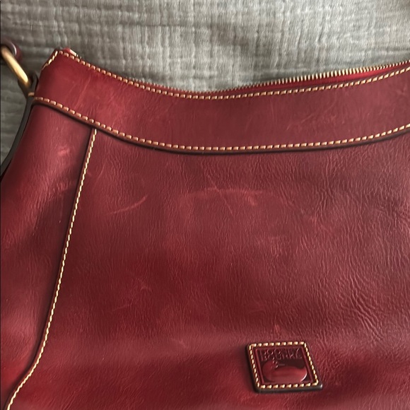 Dooney & Bourke Burgundy Leather Shoulder Bag - Picture 9 of 9